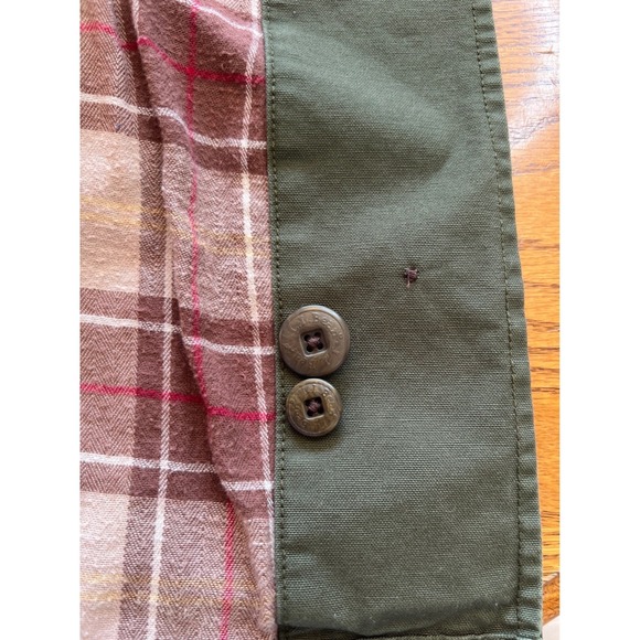 LL Bean Adirondack Barn Coat Loden Green Flannel Lined Cotton Jacket 3X NWT - Picture 15 of 15
